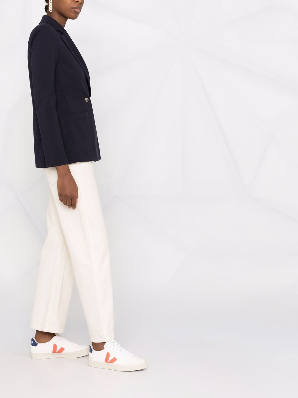 notched-lapel double-breasted jacket - 4