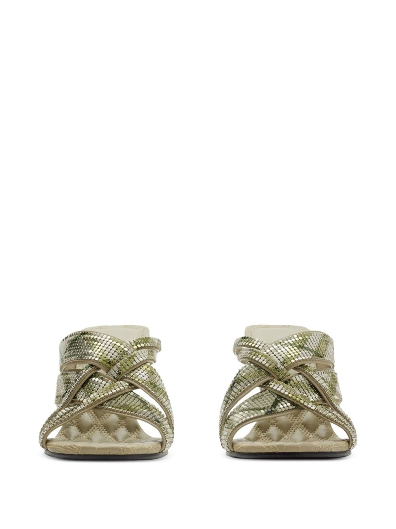 Burberry 90mm checked mules outlook