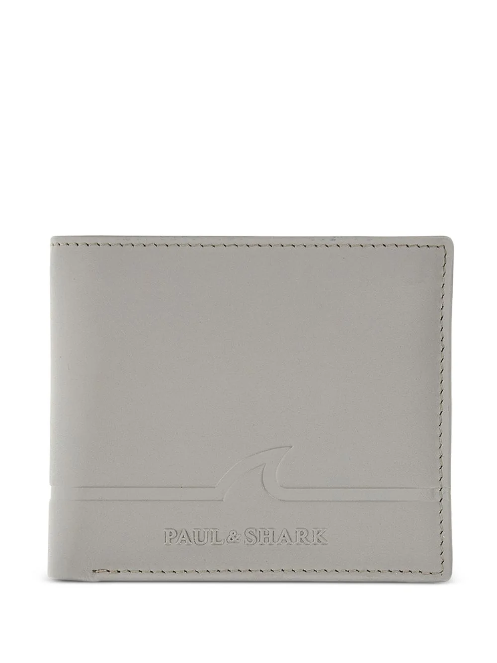 shark fin-embossed leather wallet - 1
