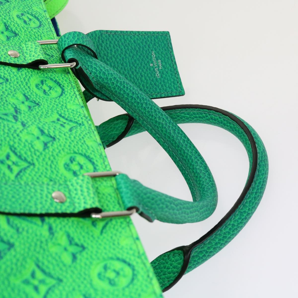 LOUIS VUITTON Monogram Illusion Keepall Tote Bag Neon Green M59688 - 14