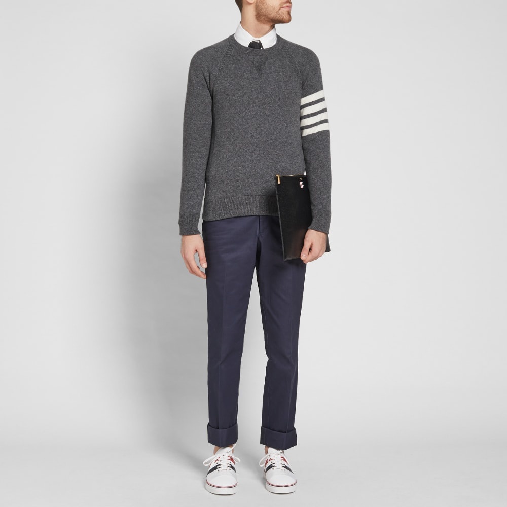 Thom Browne Arm Stripe Cashmere Crew Sweat - 8