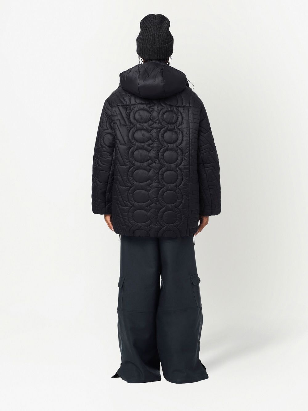 monogram-pattern quilted puffer jacket - 5