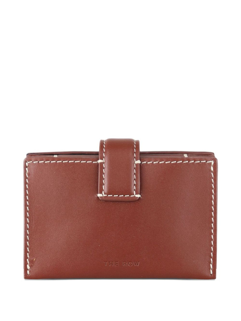 The Row leather multi-card case outlook