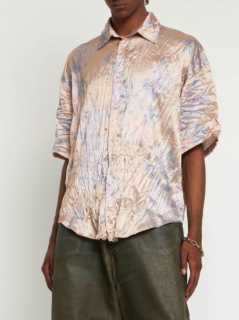 Crinkled short sleeve shirt - 3