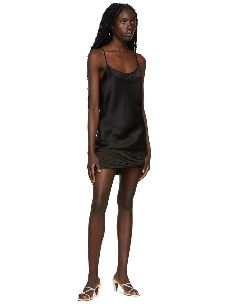 MAGDA BUTRYM Brown Asymmetric Draped Mini Skirt outlook