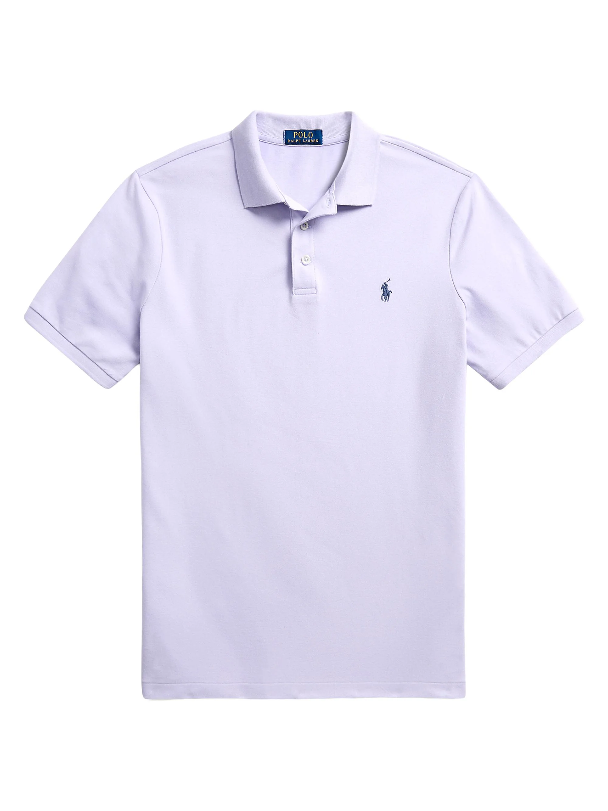 Men's Stretch Cotton-Blend Polo Shirt - Flower Purple - 1