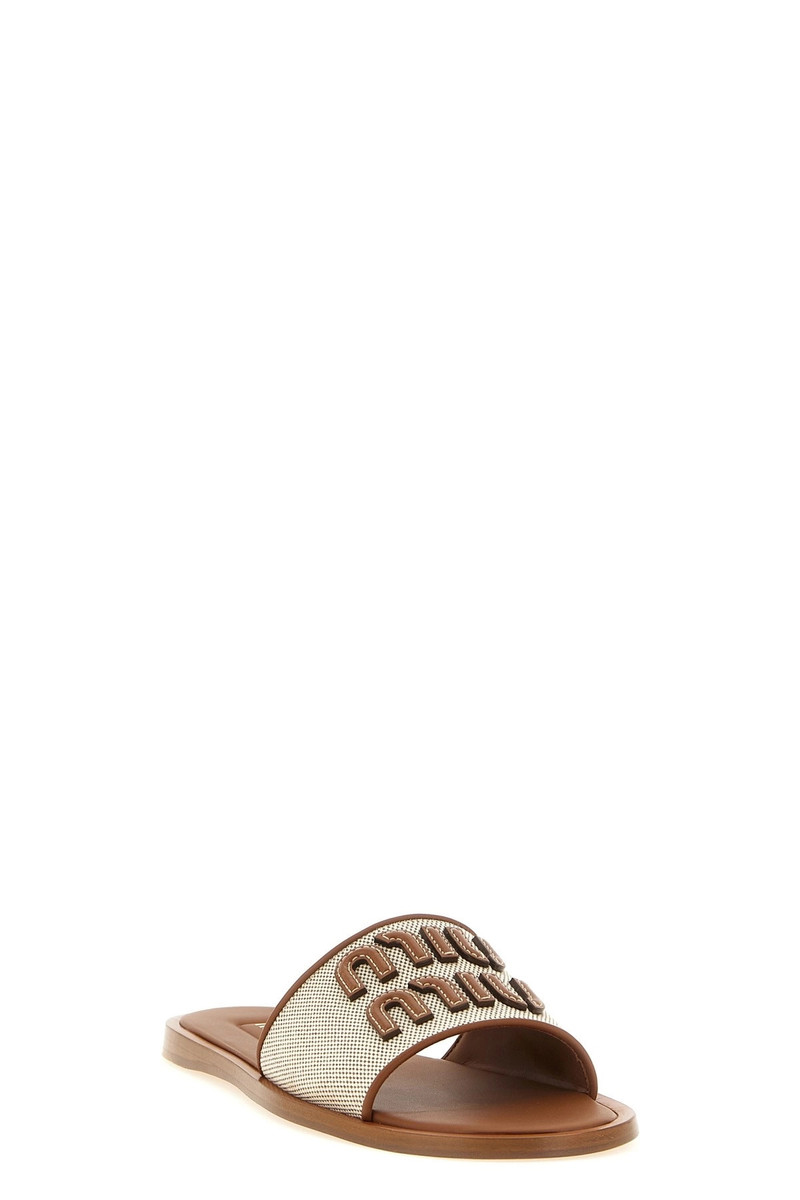 Miu Miu Logo patch slides outlook