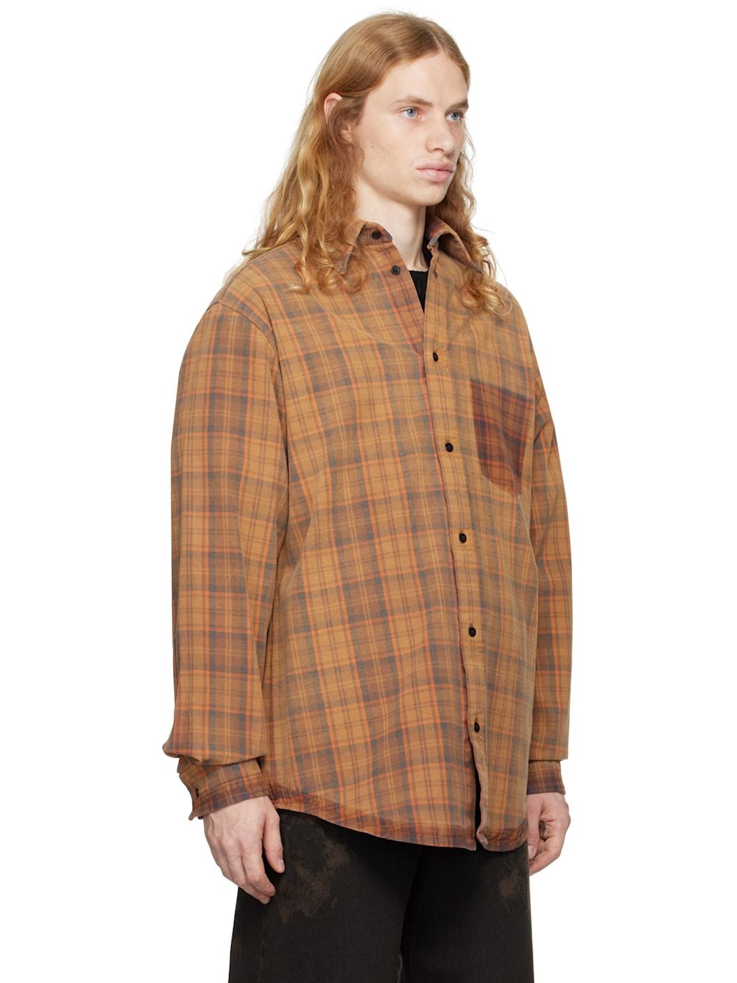 Orange Tartan Overshirt - 2