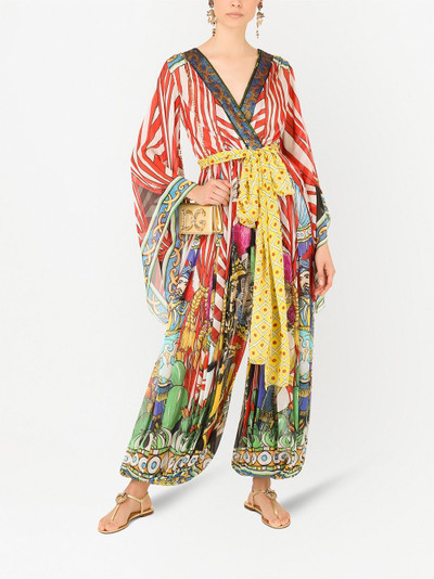 Dolce & Gabbana motif-print silk jumpsuit outlook