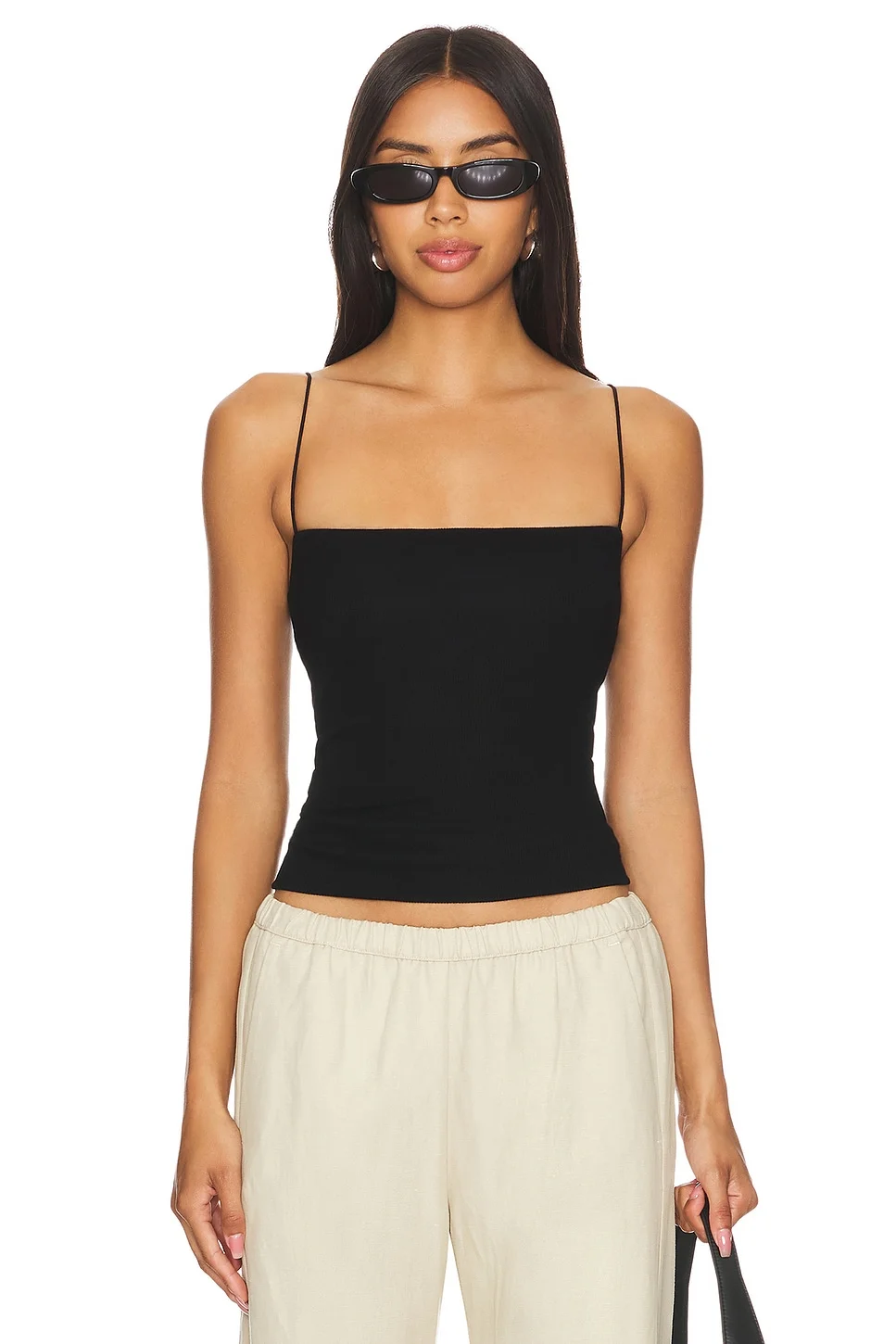 Silk Knit Strappy Essential Tank - 1