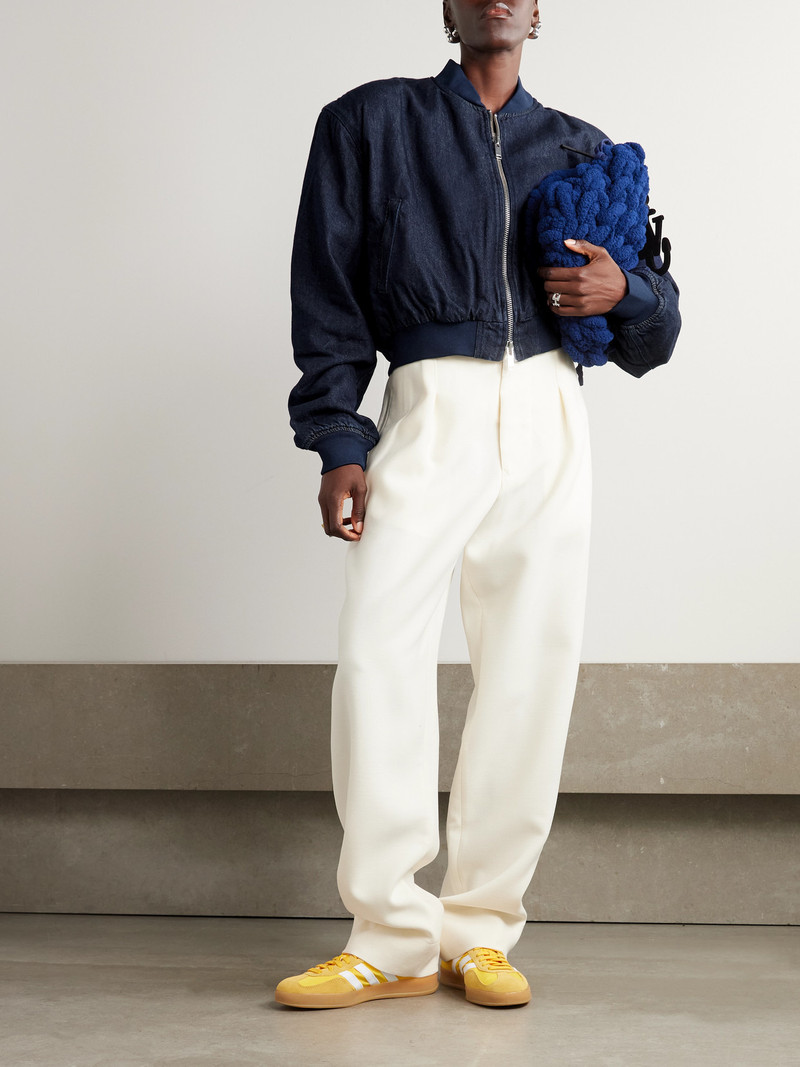 The Frankie Shop Micky Padded Denim Bomber outlook