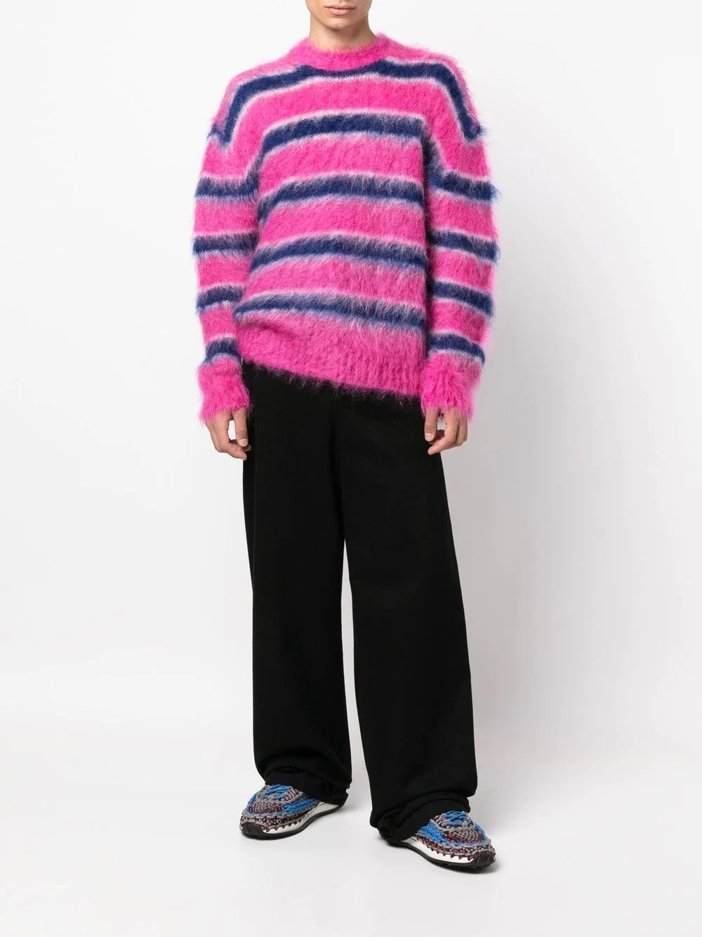 striped mohair jumper - 2