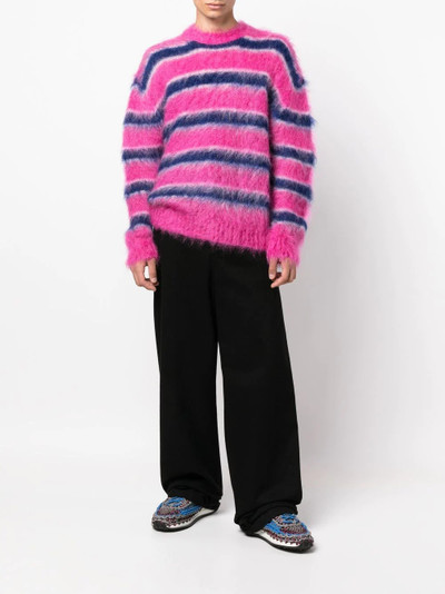 Marni striped mohair jumper outlook