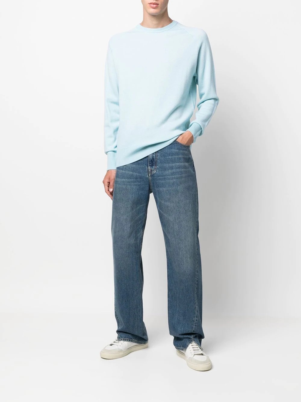 plain long-sleeve jumper - 2