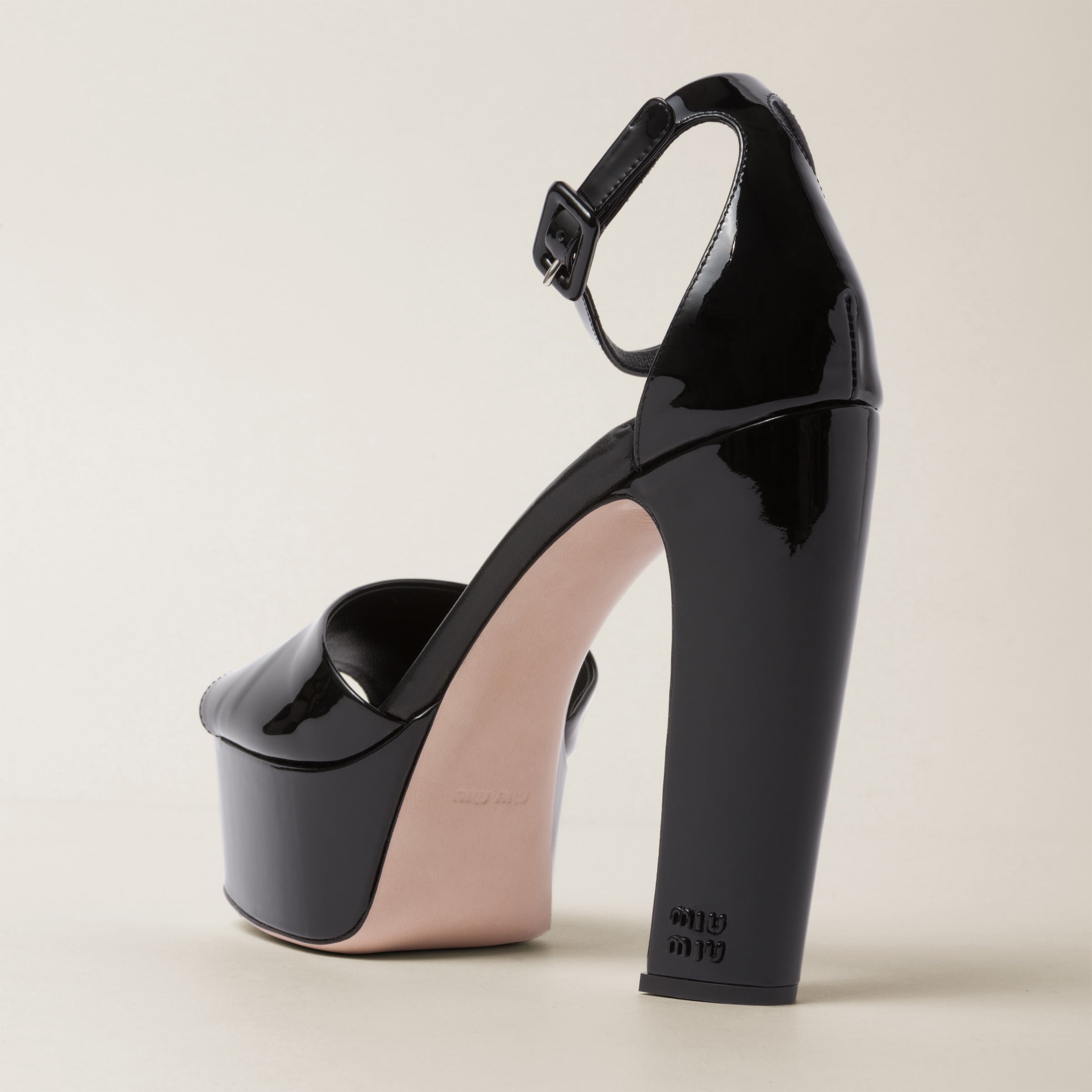 Patent leather platform sandals - 3