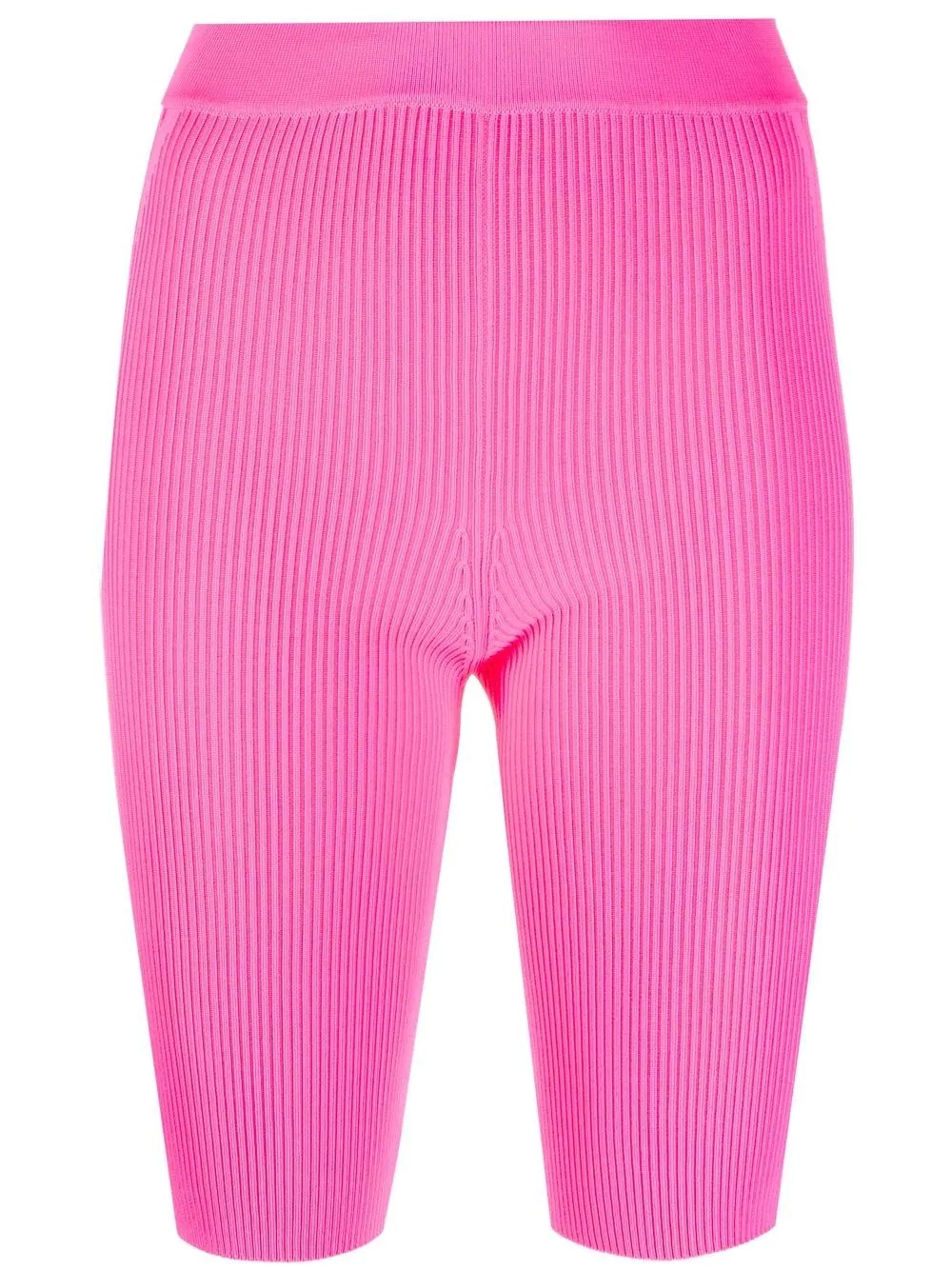 ribbed-knit cycling shorts - 1
