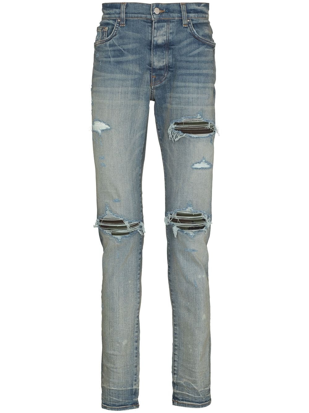 ripped distressed skinny jeans - 1