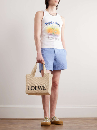 Loewe + Paula's Ibiza Logo-Embroidered Raffia Tote Bag outlook