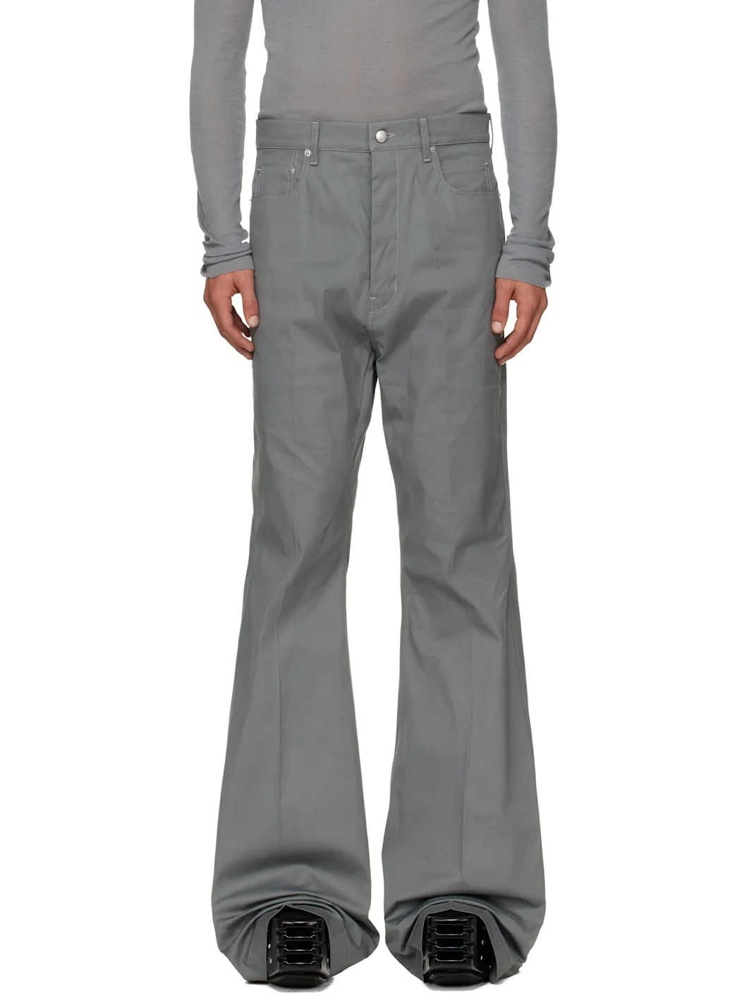 Gray Concordians Bolan Bootcut Trousers - 1