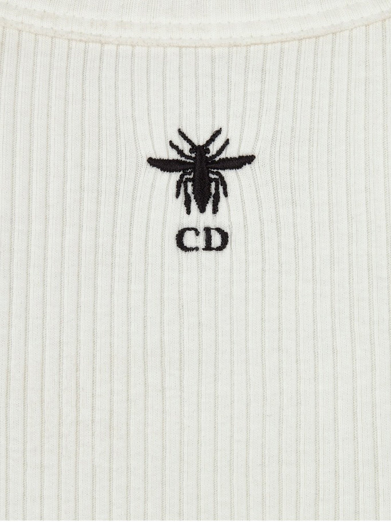 Dior タンクトップ　beeマーク刺繍　ペイントボーダー Dior タンクトップ beeマーク刺繍 ペイントボーダー - メルカリ