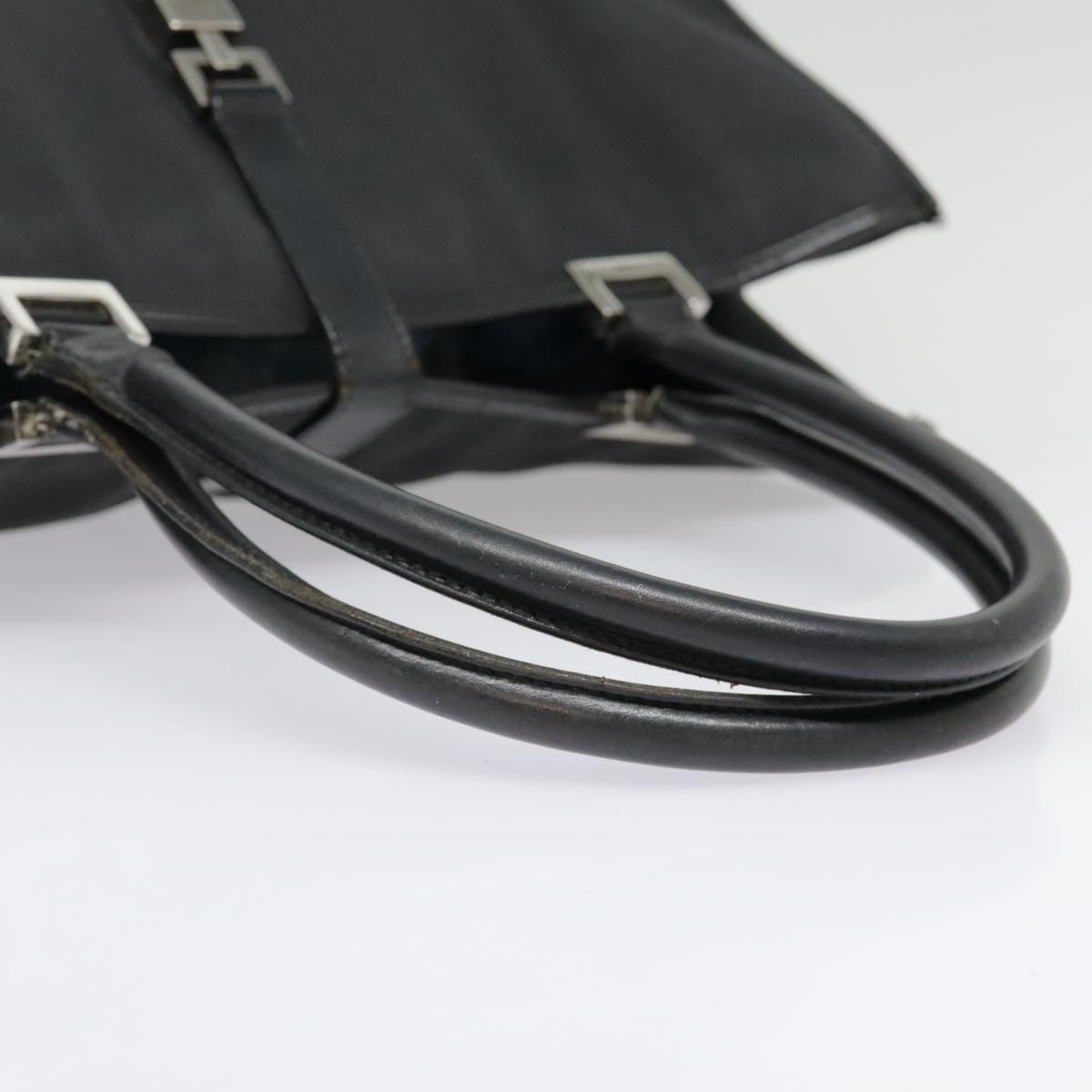 GUCCI Jackie Hand Bag Nylon Black Silver 002 002 - 7