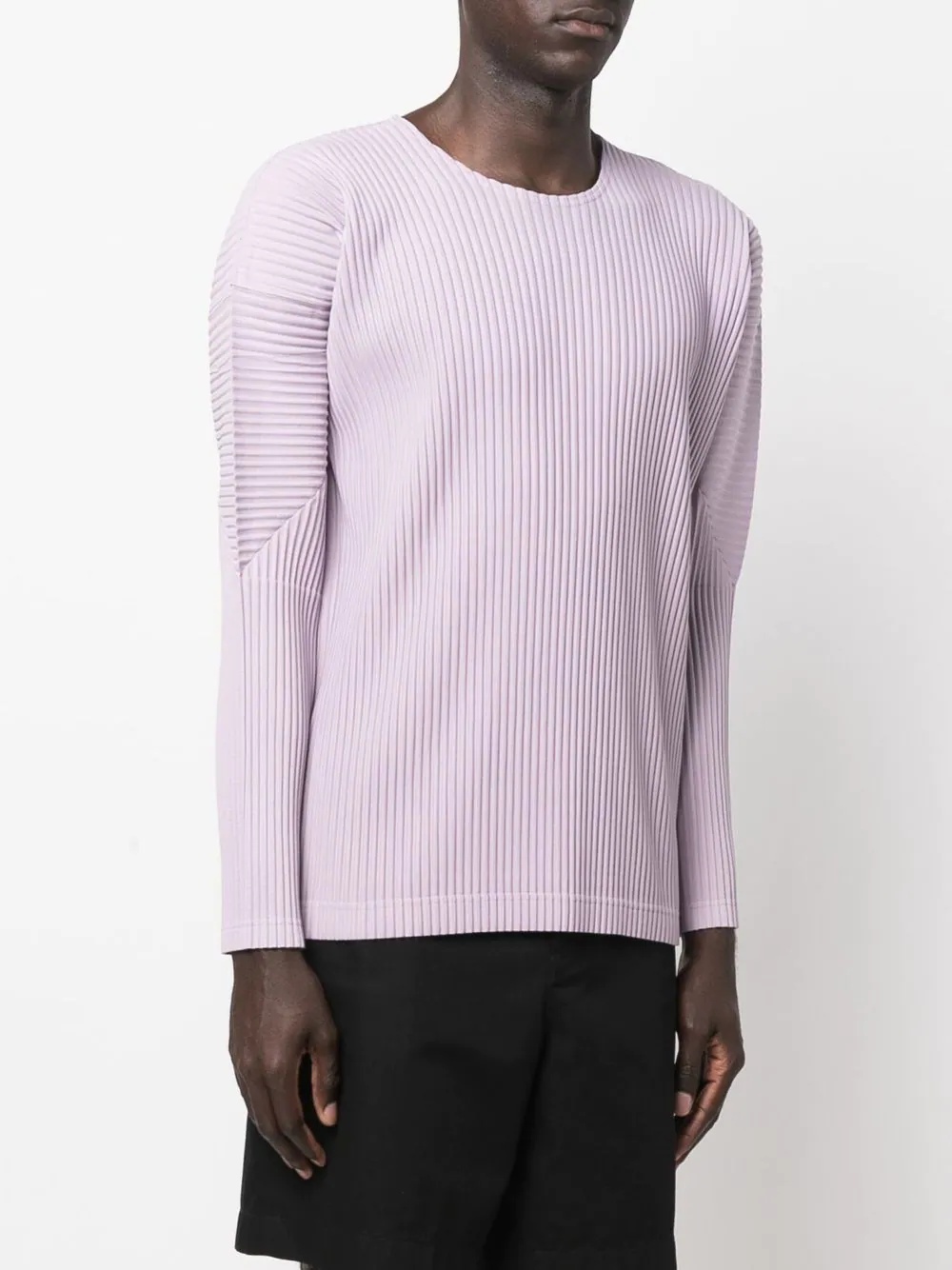 pleated long-sleeve T-shirt - 3