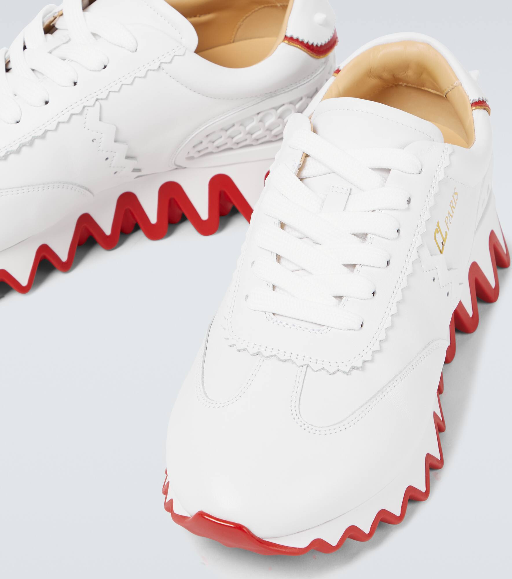 Loubishark leather sneakers - 3