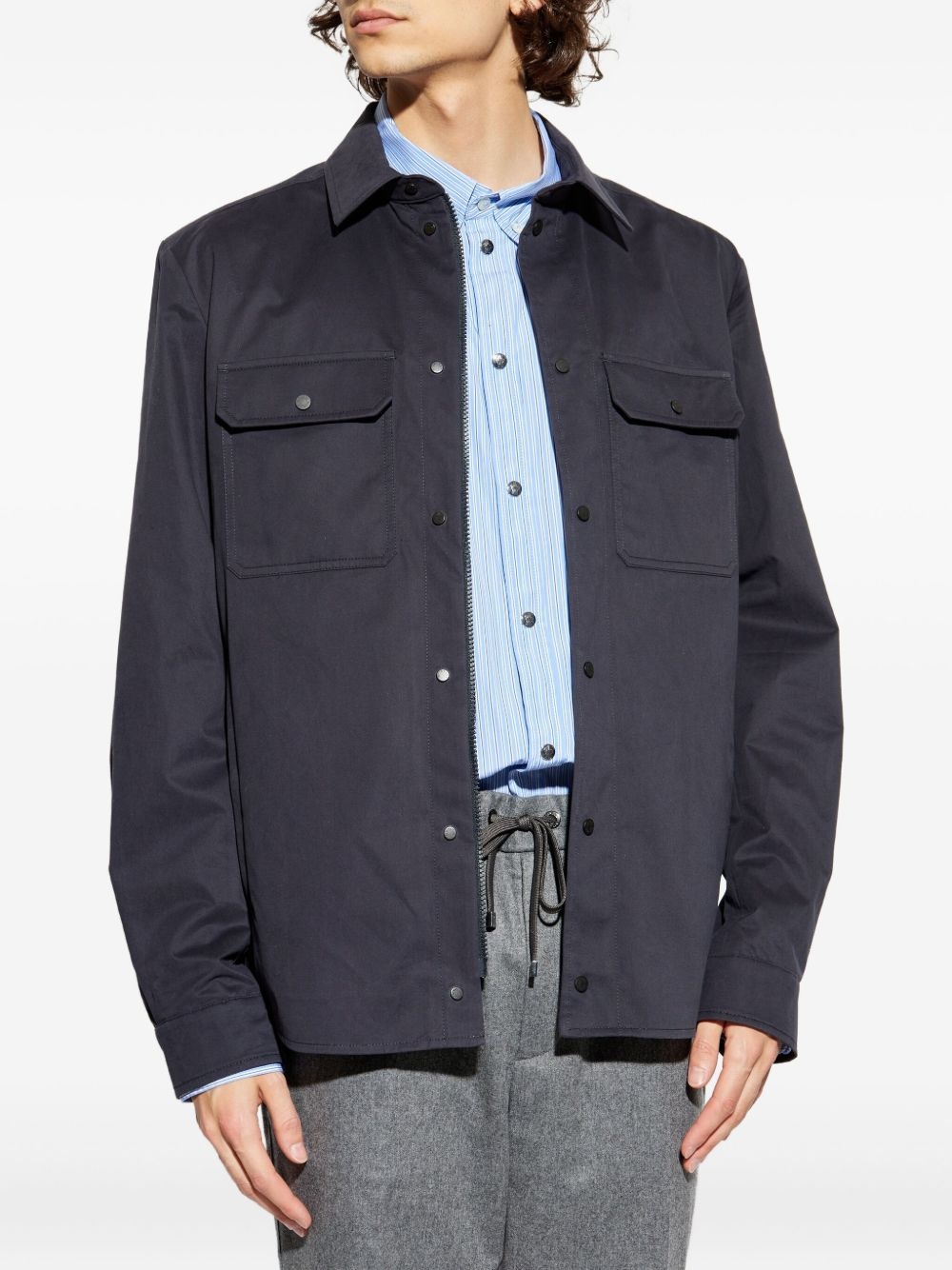 logo-patch shirt - 3