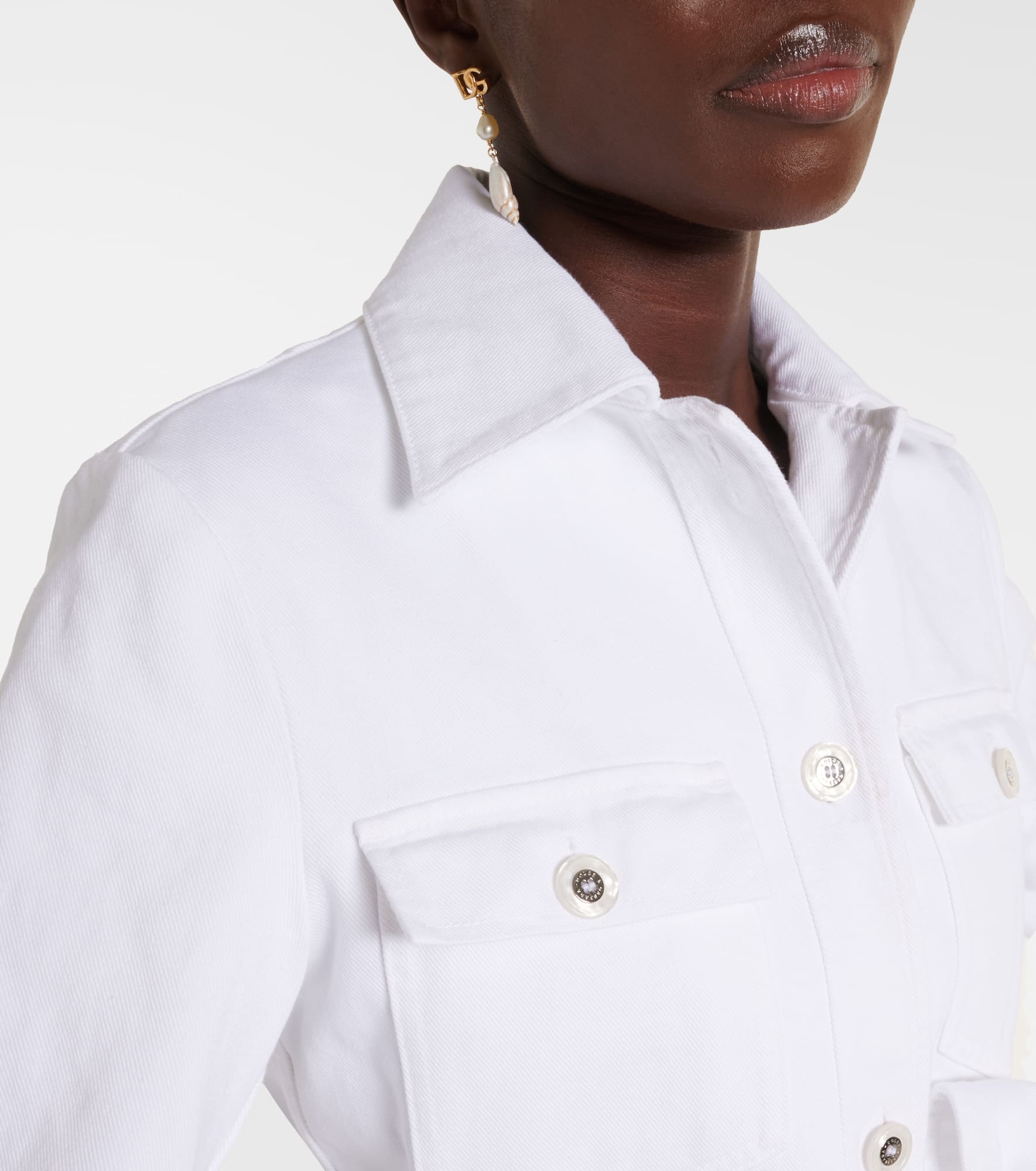 Belted denim jacket - 4
