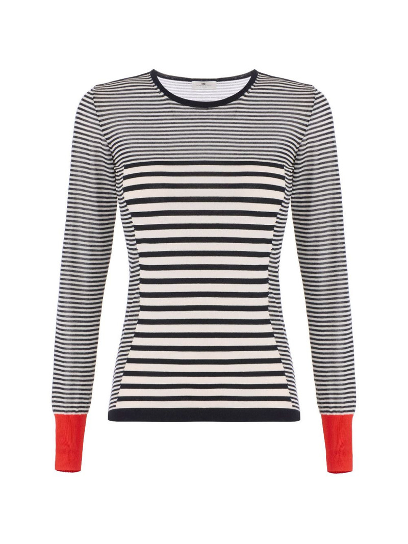 striped crew-neck top 1