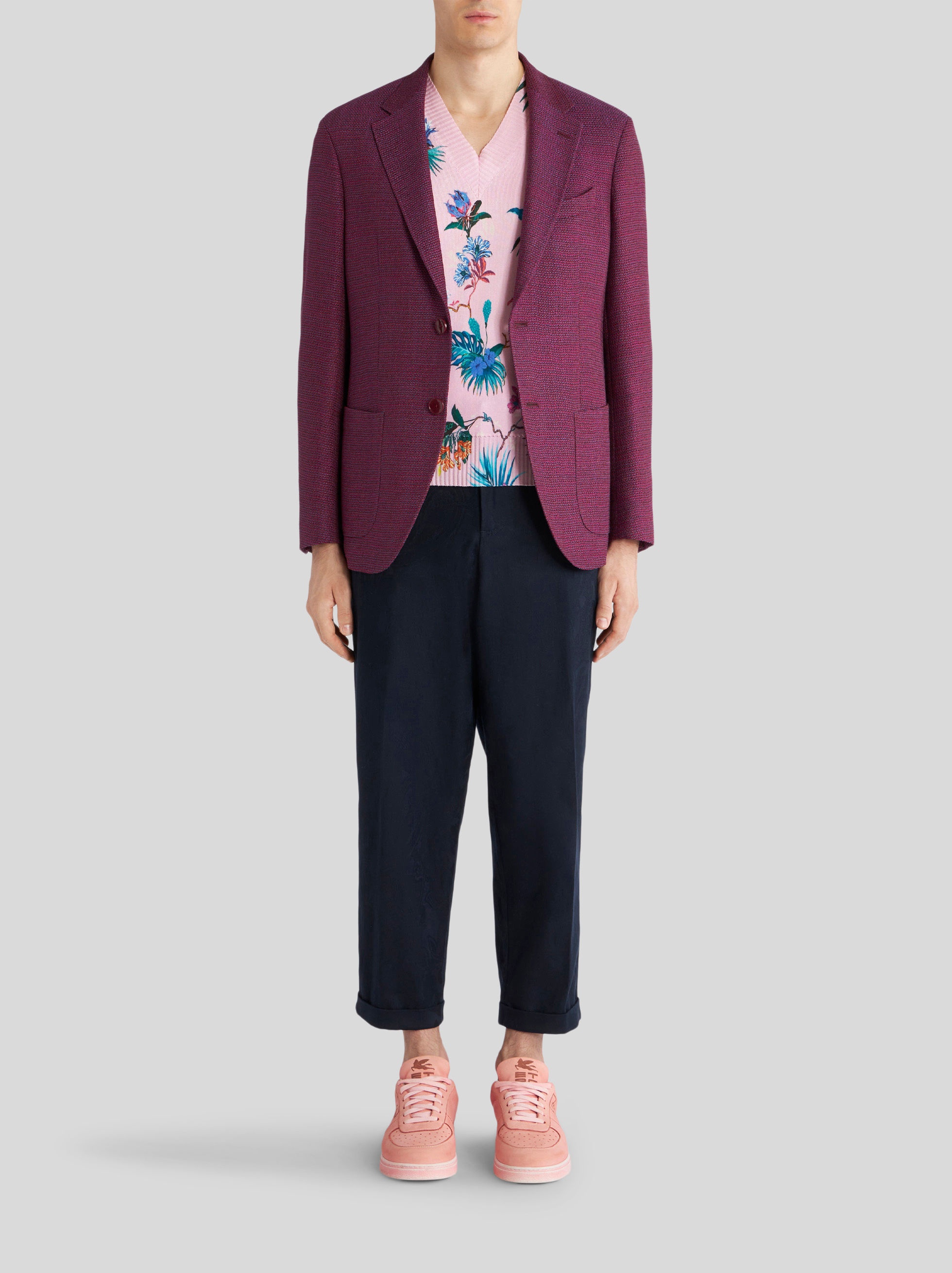 FLORAL JACQUARD KNITTED WAISTCOAT - 3