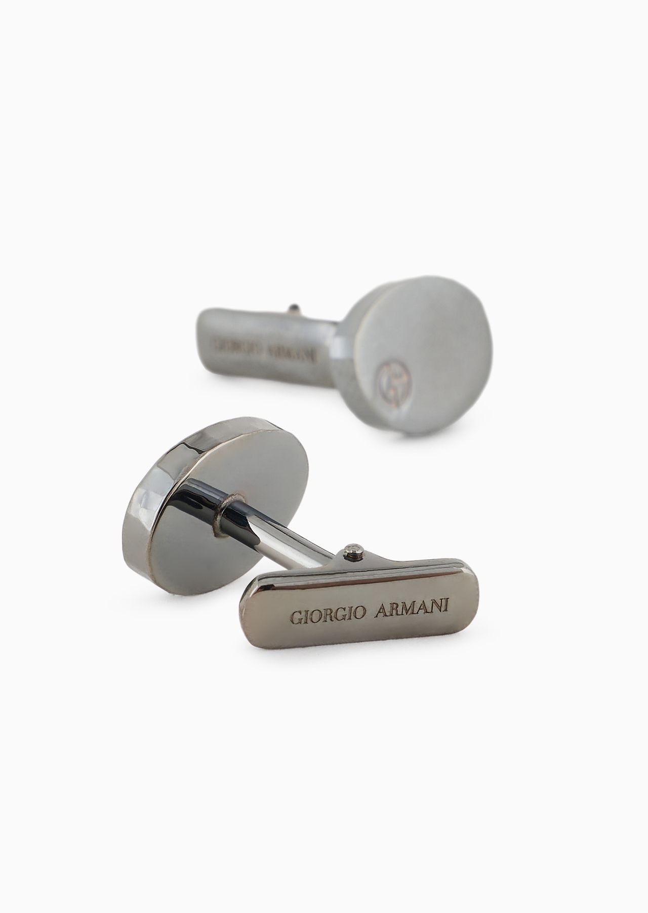 Sterling silver cufflinks with enamel detail - 2