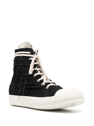 Rick Owens DRKSHDW Slashed high-top sneakers outlook