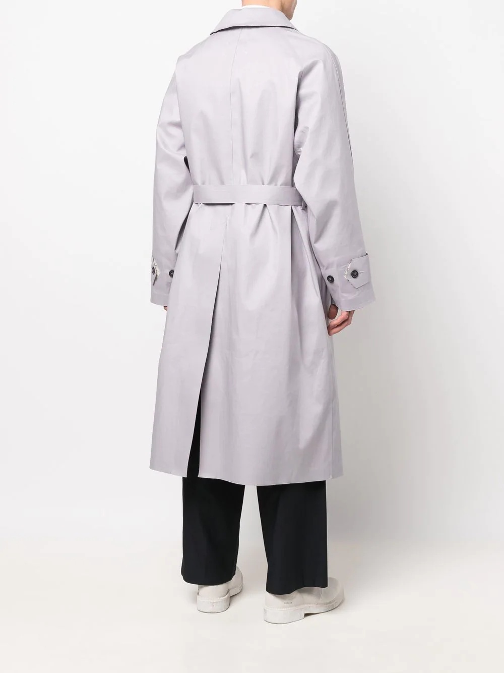 Mackintosh MAISON MARGIELA Grey Bonded Cotton Coat | REVERSIBLE