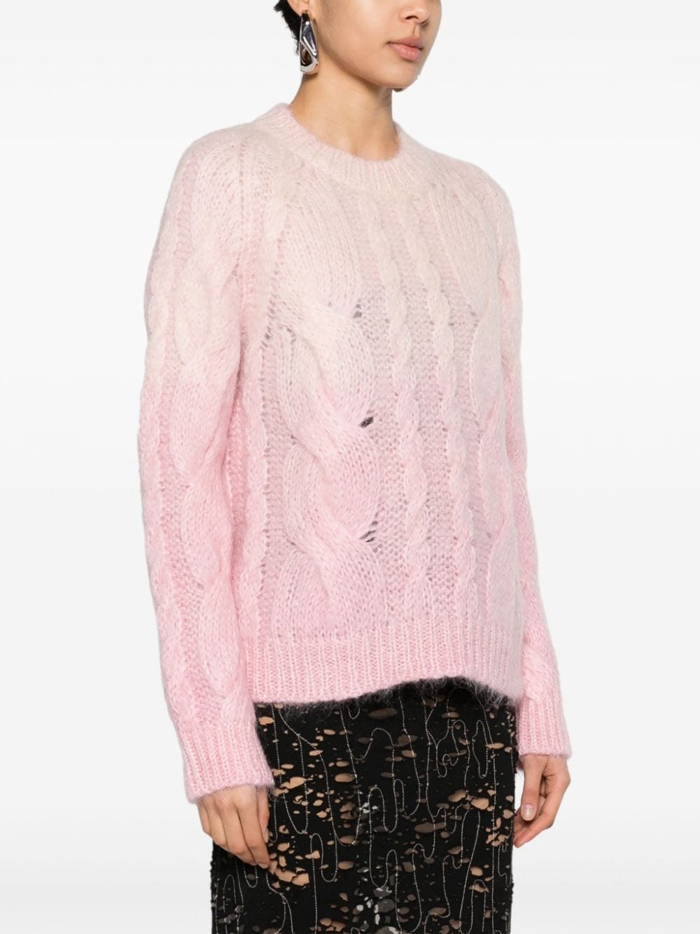ombrÃ© cable-knit jumper - 3