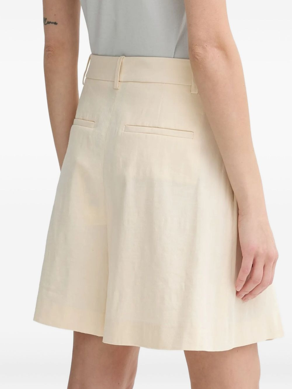 pleated-front tailored shorts - 2