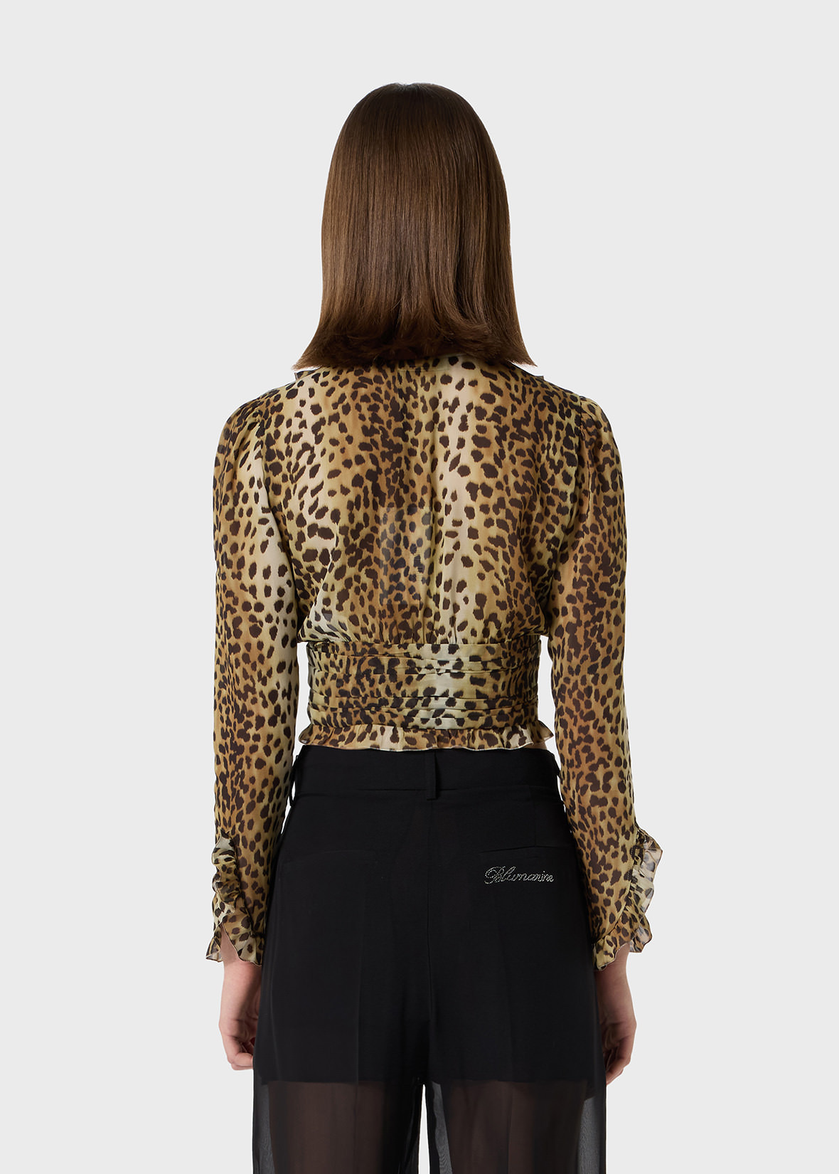 LEOPARD PRINT GEORGETTE SHIRT - 4