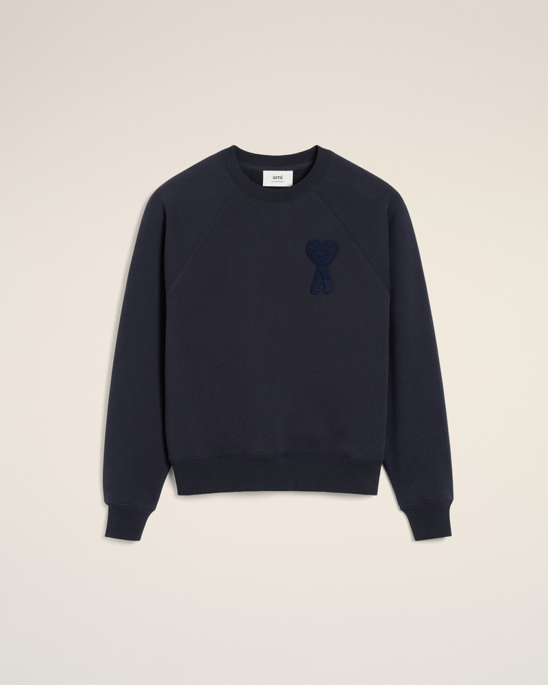 NAVY COTTON AMI DE COEUR PATCH SWEATSHIRT 1