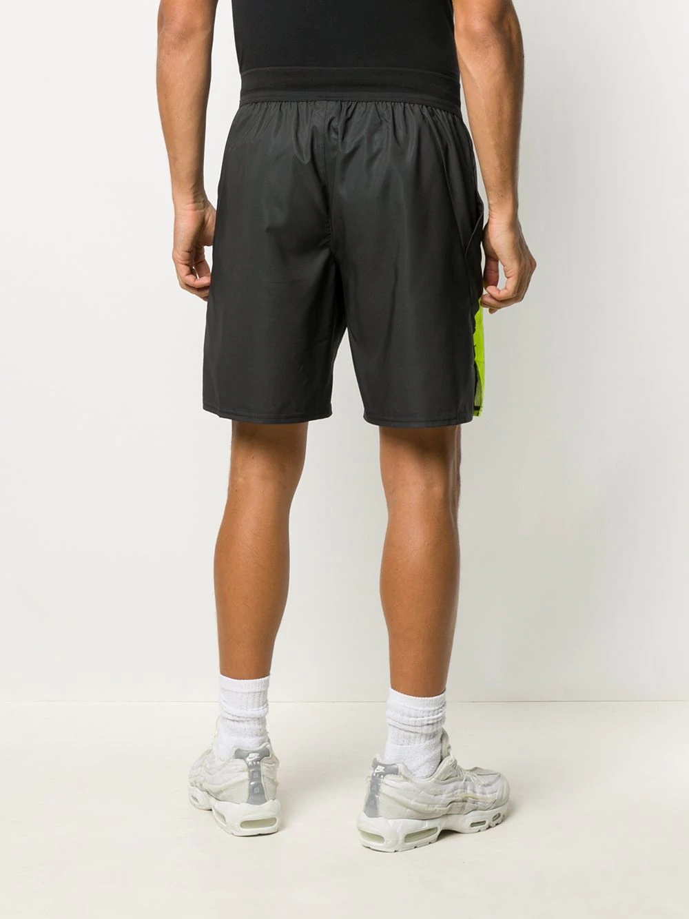 abstract print track shorts  - 4