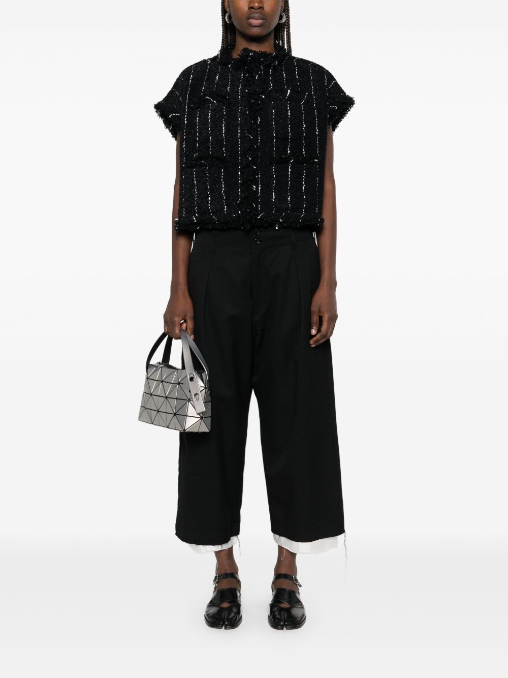 sacai tweed gilet | farfetch | REVERSIBLE