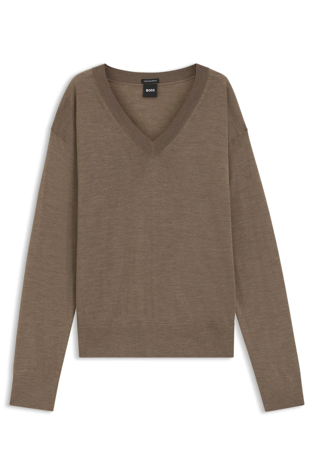 V-NECK SWEATER IN MERINO WOOL - 1