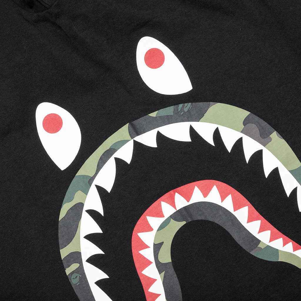 1ST CAMO SIDE SHARK TEE - BLACK/GREEN - 4