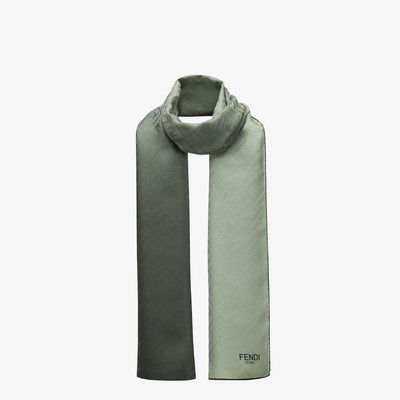 FENDI Dégradé stole in green silk outlook