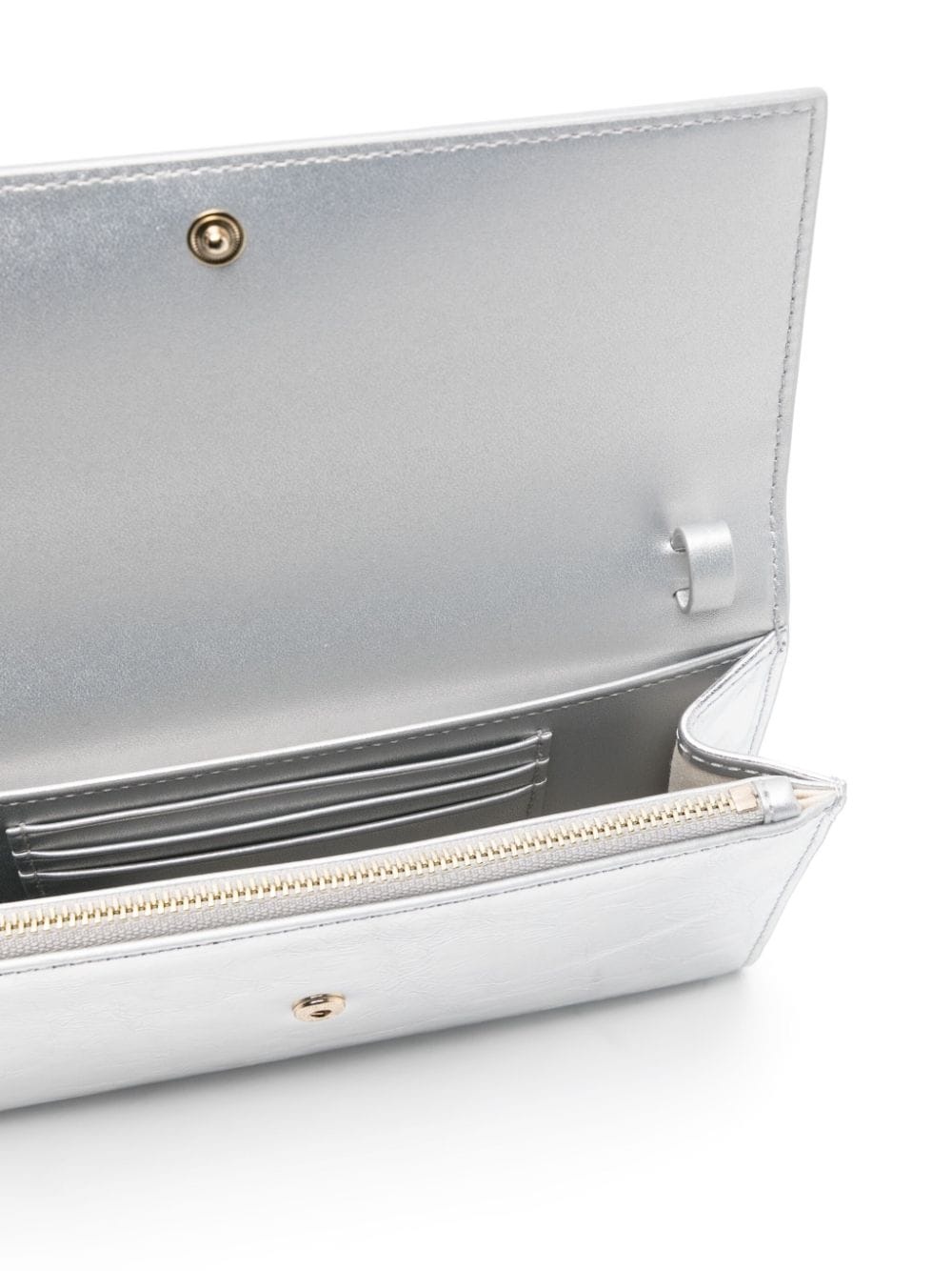 metallic leather crossbody bag - 5