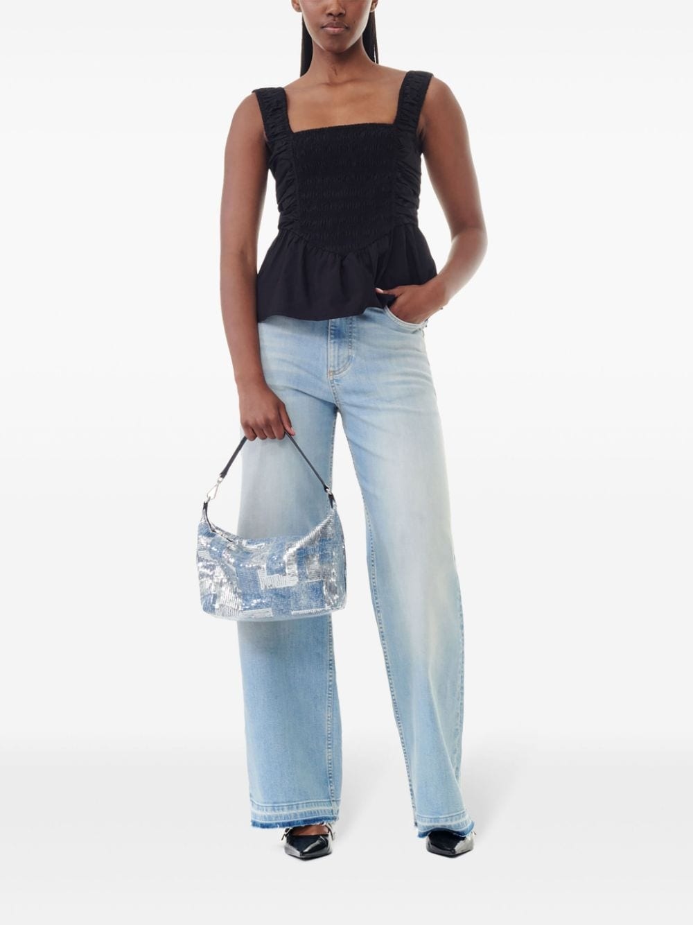 gathered detailing peplum blouse - 2