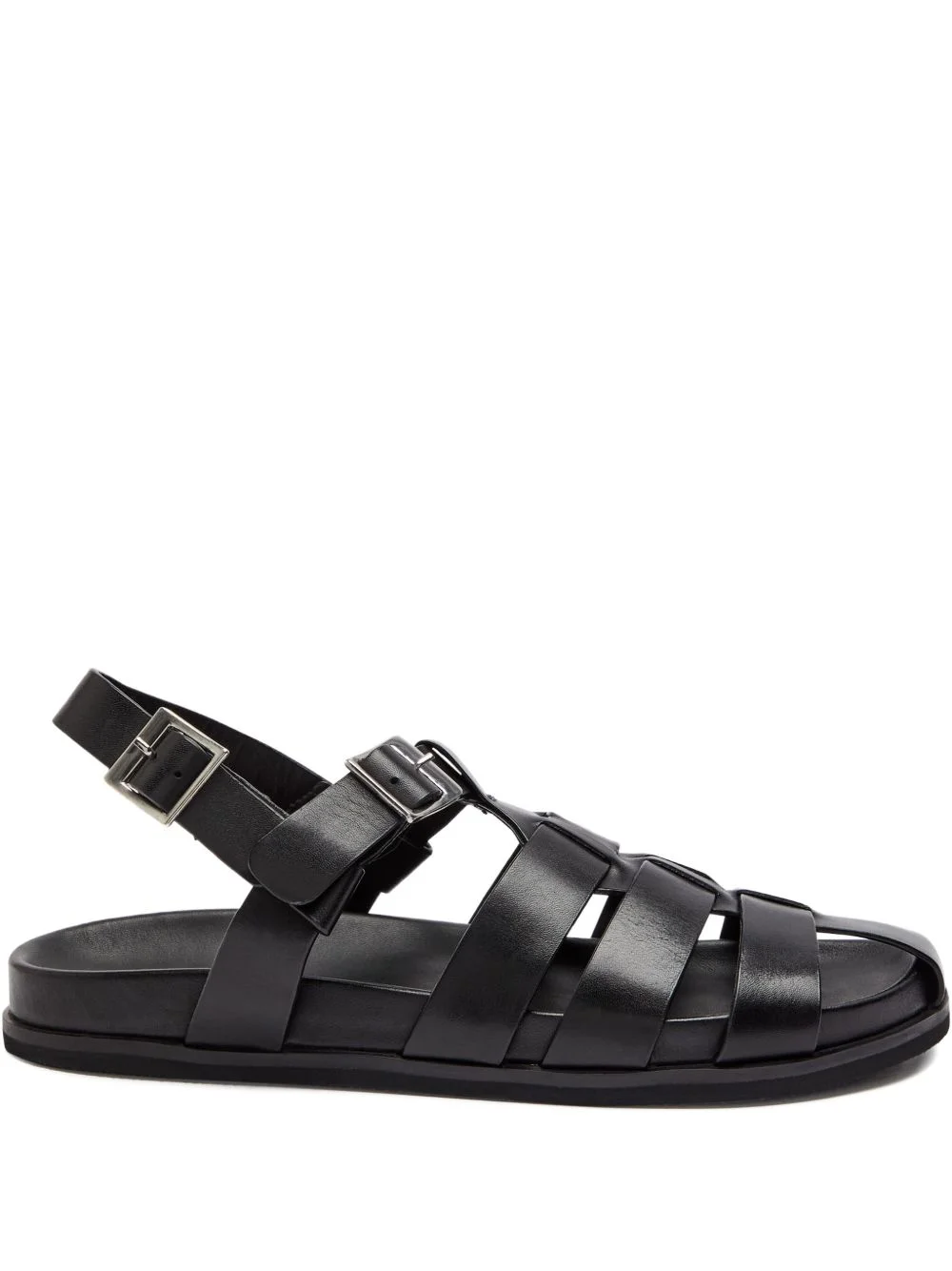 leather caged sandals - 1