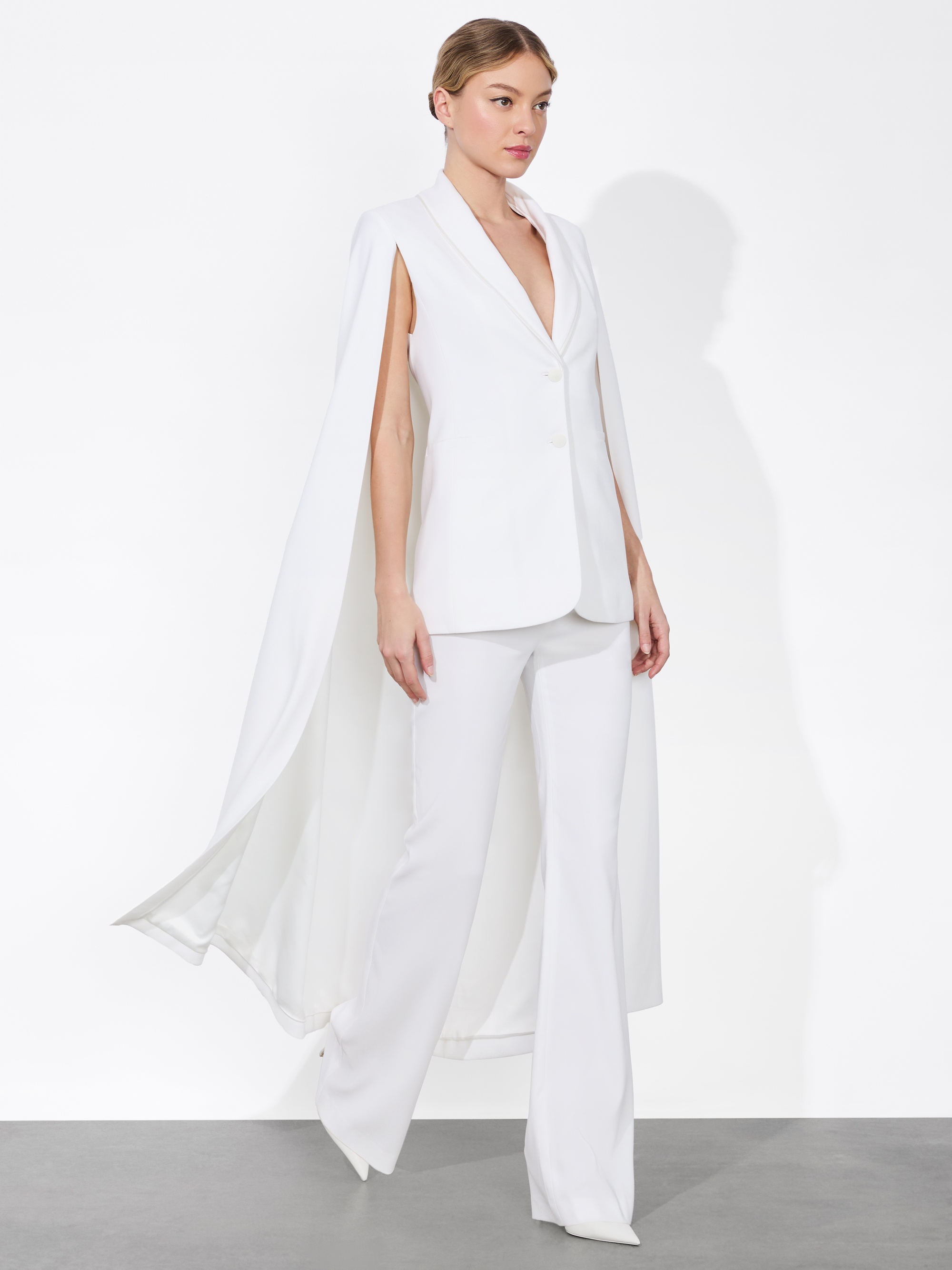 ESTHER CAPE SLEEVE MAXI BLAZER - 2