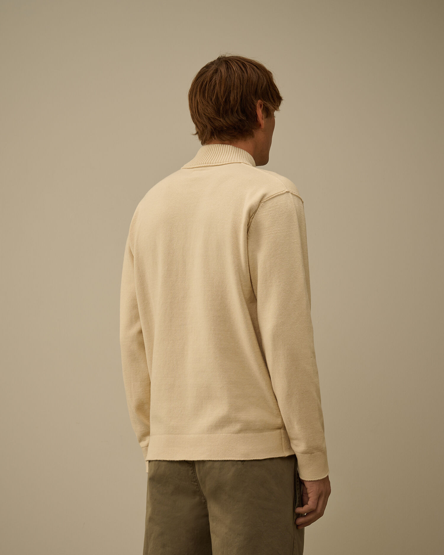Soft Cotton Stretch Chest Pocket Half Zip Sweater - 4