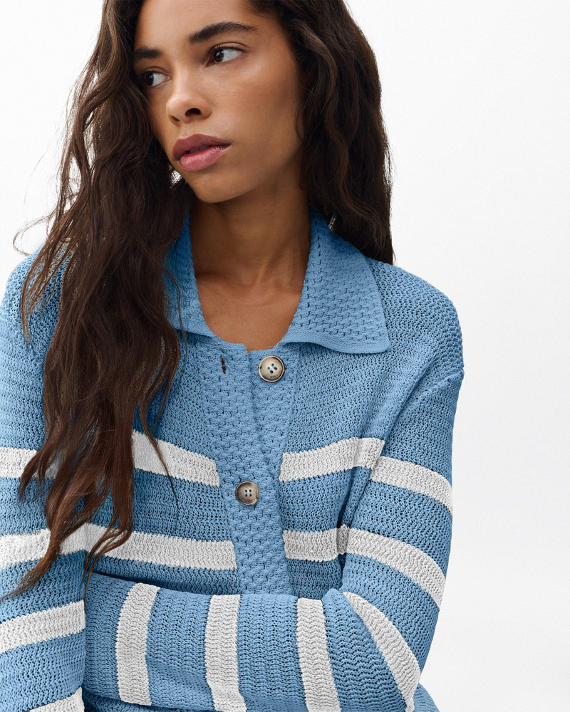 rag & bone Costi Striped Cardigan outlook