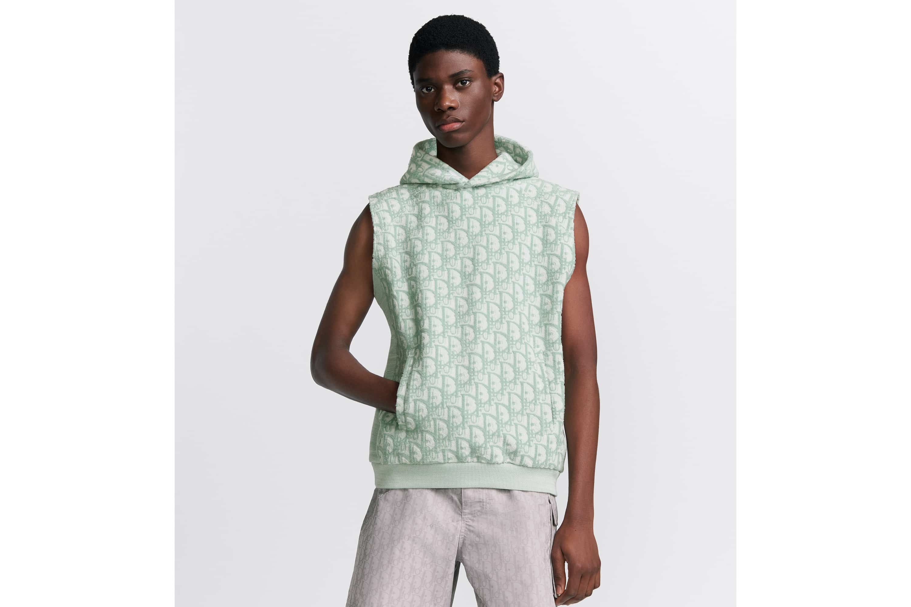 Dior Oblique Sleeveless Hooded Sweatshirt - 2